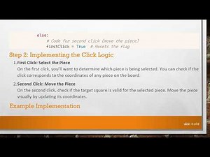 How to Effectively Move Pieces in a Chess Program Using Python and Pygame