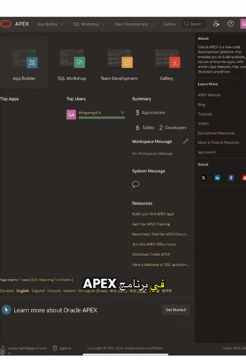 إنشاء جدول بيانات بسهولة في APEX بدون كود