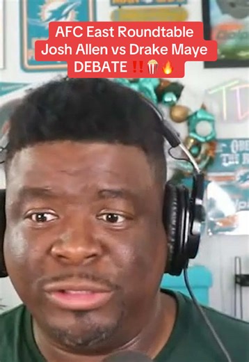 Epic Josh Allen vs Drake Maye Debate gets HEATED 💯👀🍿 #joshallen #drakemaye #afceast #bills #patriots