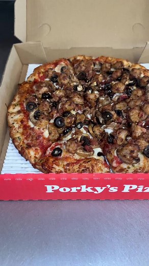 Delicious Loaded Pizza with Mushrooms and Bacon