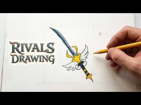 How to Draw STELLAR KATANA from ROBLOX RIVALS! (Step-by-Step)