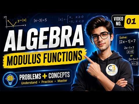 Algebra | Modulus Function | 01 | question solved by Vijay