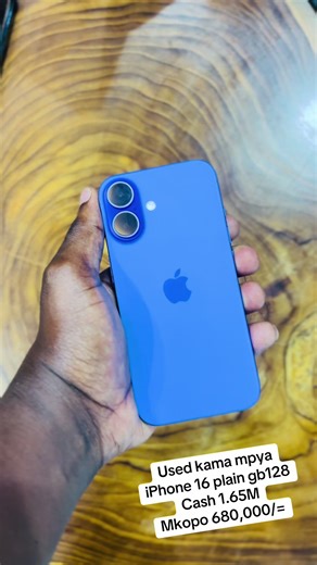 Used kama mpya iPhone 16 plain gb128 Cash 1.65M Mkopo 680,000/= #creatorsearchinsights #mkopowaiphone #capcut #snapchat #iphone
