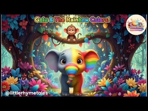 Golu the Rainbow Elephant 🌈 | Kids Story with Moral | Hindi Fairy Tale for Children