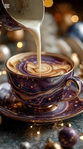 Cosmic Coffee Cup ✨ Ultra-Realistic Artistic Pour in 8K