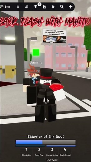 How to use black flash with Mahito no Awakening #roblox #jjs