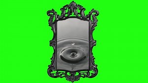 Magic mirror green screen , fortune telling filling the desire , fantasy black mirror
