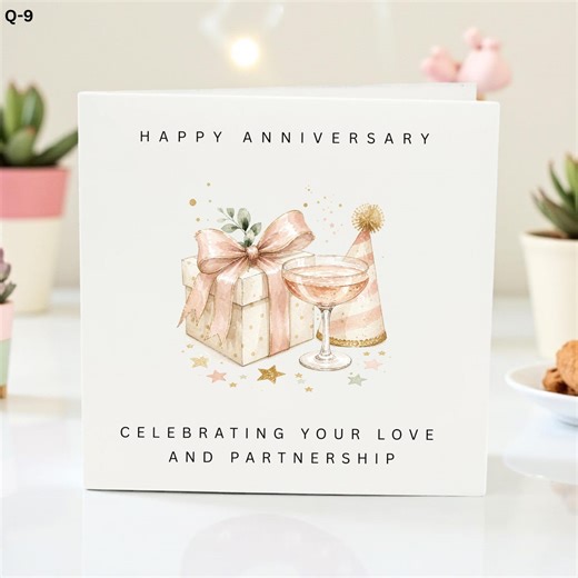 Anniversary Card for Couple, Celebrating Your Love and Partnership Card, Romantic Gift Card for Husband Wife Partners - Etsy