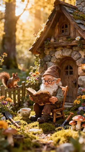 Mythical Creatures: Tranquil Moments of the Gnomes! Cre: divine_lifes_ai | Guardian Gnomes