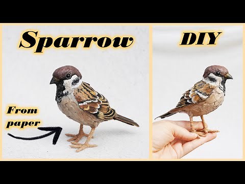 How to make paper SPARROW 🐤 | Toilet paper rolls crafts DIY