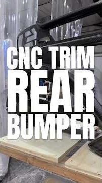 CNC TRIM REAR BUMPER #carbonfiber #engineering #compositematerials