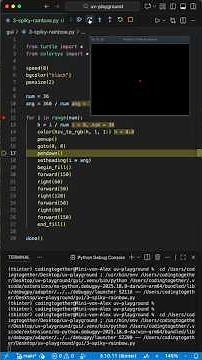 Rainbow Crystal Flower in Python Turtle Explained! #programming #python #coding