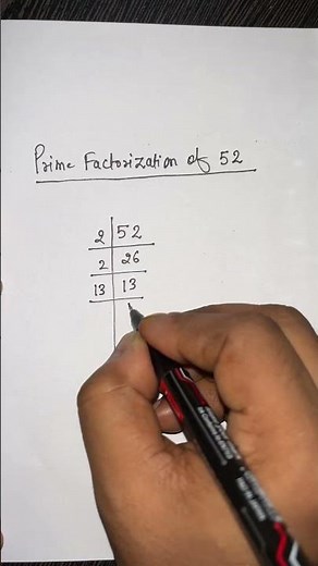 Prime Factorization of 52 #maths #factorisation #math