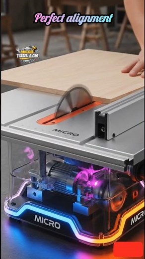 Perfect Center Cut Every Time?! MICRO Table Saw Test 🔥 #usashorts #woodworking #oddlysatisfying #usa