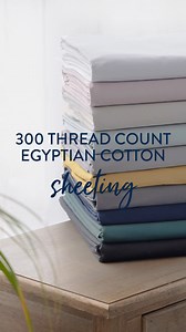 Sheets to improve your sleep. Our 300 Thread Count Egyptian Cotton sheeting is crafted from the highest quality Egyptian cotton, and will keep you feeling snug and comfortable every night. Available in-store & online today. | Volpes, The Home Of Linen