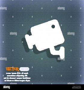 video camera  icon symbol on the blue-green abstract background with shadow and space for your text. Vector illustration Stock Vector Image & Art - Alamy