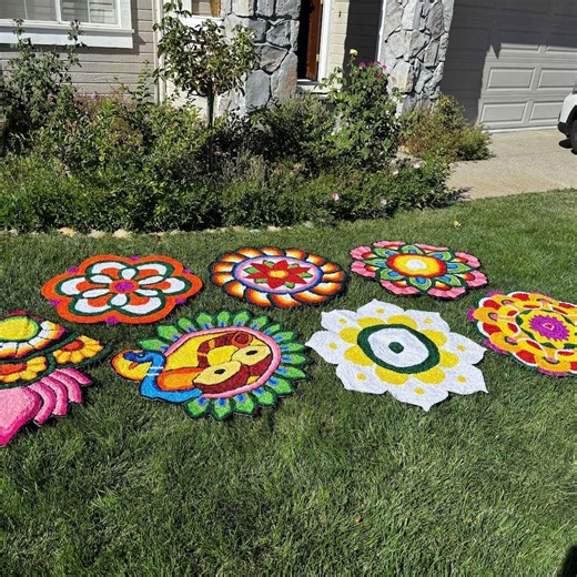 Handmade Suzani Rangoli Mat: Indian Festive Decor, 3ft Mandala Rug - Etsy