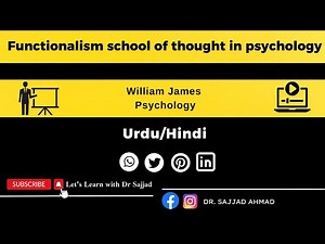 Functionalism school of thought in psychology || William James Psychology