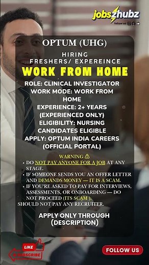Optum (UHG) Clinical InvestigatorWork Mode: Work From Home 2+ Years (Experienced only)