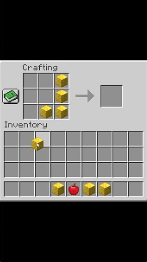 Minecraft me craft a golden enchanted apple #minecraft #mcpe #shorts