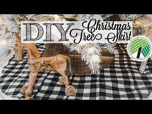 DIY Dollar Tree Christmas Tree Skirt | EASY NO-SEW