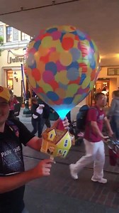 Of course the Up! ballon at Disneyland Resort lights up! #pixarfest | LaughingPlace.com Disney Fans' Site