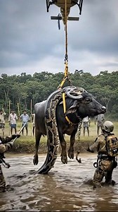 87K views · 506 reactions | Giant Python snake  Tightens heads of buffalo in his jaws  #pythonsnake #snake #unbelievable #giantsnake #helicopter #buffalo | TrendSe77er | Facebook