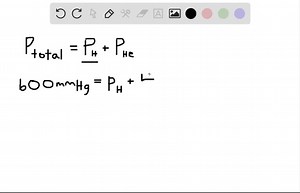 SOLVED:What is the partial pressure of hydrogen gas in a mixture of hydrogen and helium if the total pressure is 600 mm Hg and the partial pressure of helium is 439 mm Hg?