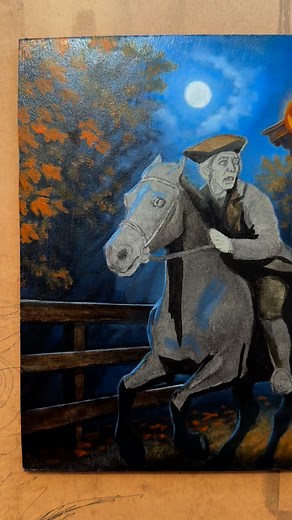 ⚔️🎃🐎 “The Headless Horseman rides forth to the scene of battle in nightly quest of his head…” 🌙👻 Work in progress of a narrative illustration inspired by one of my favorite books, The Legend of Sleepy Hollow by Washington Irving. I still have plenty left to paint, but I’m loving the process of capturing this eerie tale on canvas. Have you ever read this haunting classic? #LegendOfSleepyHollow #HeadlessHorseman #NarrativeIllustration #WorkInProgressArt #WashingtonIrving #SleepyHollow #Hallowe