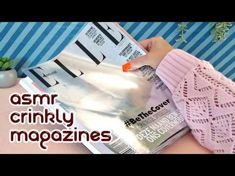 ASMR Crinkly Magazine Page Turning to Rest and Recharge 💤😴 • No Talking