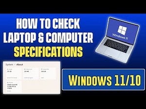 How to Check Laptop & Computer Specifications in Windows 11/10 | Easy Method 2025