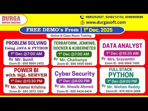 DATA ANALYST Online Training @ DURGASOFT