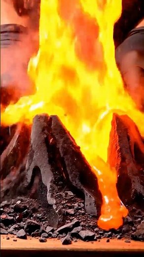 🔥 Satisfying ASMR Volcano Slice – Slow-Mo Lava Eruption! 🌋Super Satisfying ASMR Volcano Eruption!
