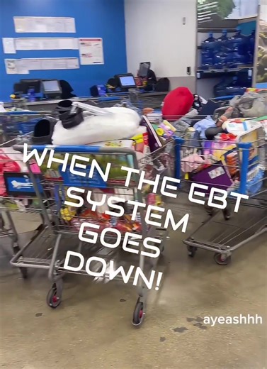 137K views · 6K reactions | Walmart employee showing their EBT system briefly went down This is how many people were going through checkout and abandoned their carts because Food Stamps wasn’t working Multiply this by every store and a full day of customers. The cost to taxpayers must be massive | What’s Right | Facebook