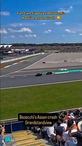 A clear fan camera view of Marco Bezzecchi's frightening Assen crash. #motogp #dutchgp