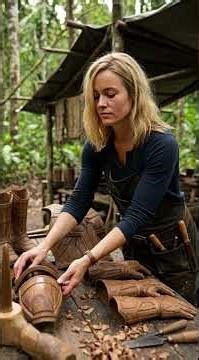 Carol Danvers Crafts a Captain Marvel Suit from a Tree in the Amazon | Epic Jungle Woodworking Build