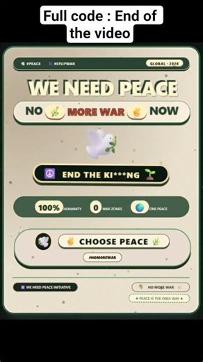 We Need Peace, No More War 🕊️ | Powerful Motion Graphics Animation