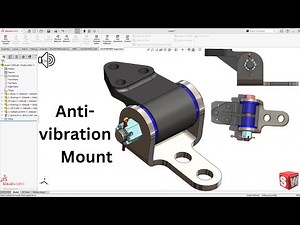 Anti Vibration Mount SolidWorks Tutorial 2025! Assembly Exercise Nr 18