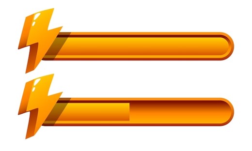 Energy bar video game interface elements vector clipart isolated on white background | Premium Vector