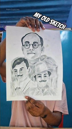 independence Day special Drawing |Freedom Fighters Sketch Part 1 | Subhash Chandra Bose 🇮🇳 | #shorts