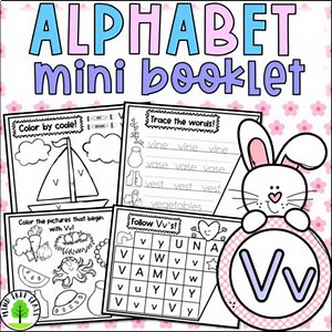 Alphabet Mini Book | Letter V Worksheets