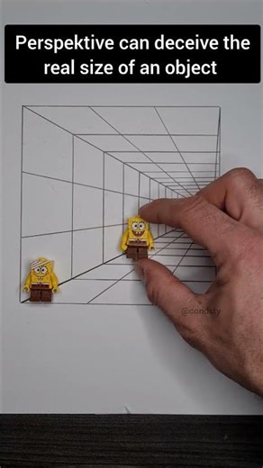 Perspektive can deceive the real size of an object