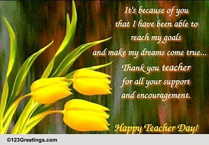 Thank Your Teacher...
