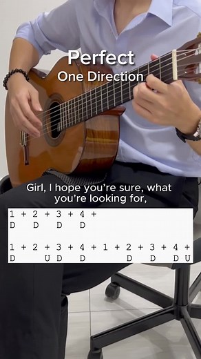 Perfect by One Direction #perfect #onedirection #guitartutorial #guitarcover #beginner #chords #guitartok