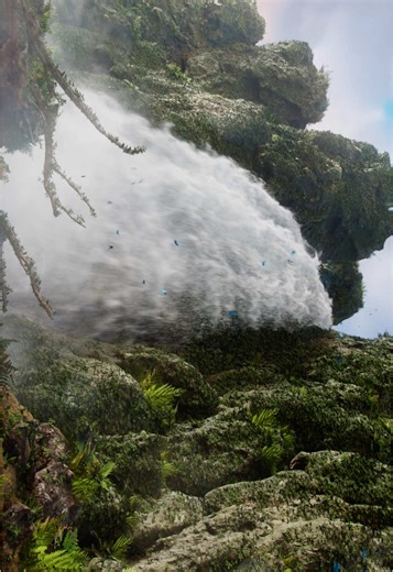 Just wrapped up this waterfall scene. Several layers of simulation with millions of polygons. All done in Houdini and for the environment used megascans. #cgi #houdinifx #vfxartist #houdini #vfx #simulation #3d #renderlovers #fluid #motiongraphics #art #artist #render