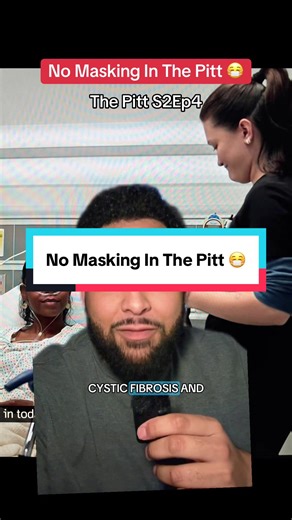 I get that people don’t want to mask anymore, but in a hospital setting it’s necessary. ESPECIALLY with a wild cough. #thepitt #thepittseason2 #thepitthbomax #thepitthbo #thepittseason2episode4