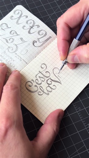 Getting in the mood for our upcoming French Script Lettering workshop! Check out my Eventbrite page for more info. #lettering #handlettering #graphicdesign #cursive #illustration