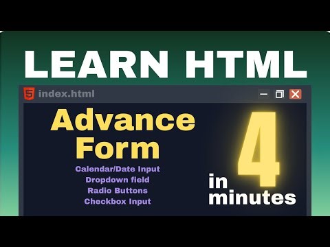 How to Create HTML Advance Form | HTML Series Part - 10 | HTML CSS JavaScript