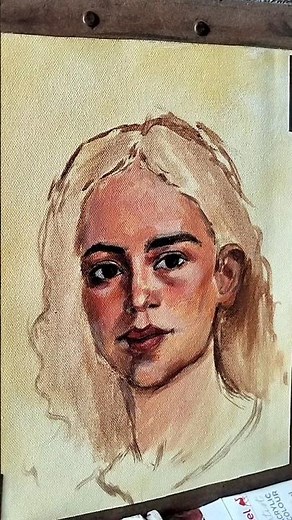 Acrylic Portrait Painting | Soft Skin Tone Blending Tutorial | Art Timelapse. #art #acrylic