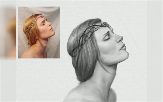 【平板肖像绘制】Portrait sketching iPad pro